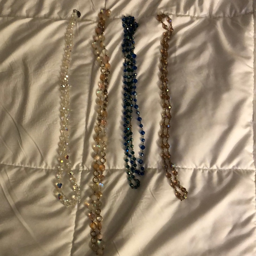 All five crystal necklaces for $25